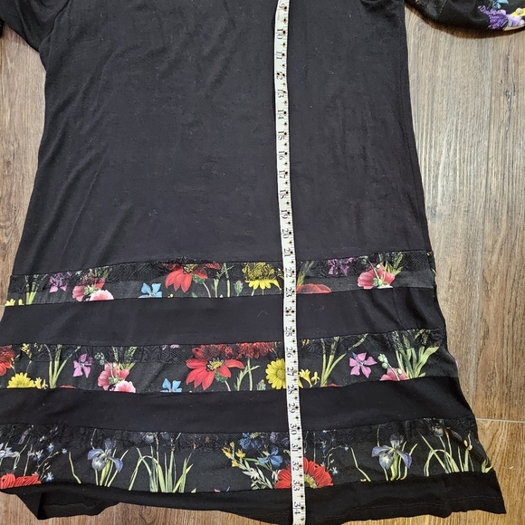 Desigual Womens Dress Paloma Floral/Lace Bell Sleeves Fairycore Fairygoth - Picture 10 of 11